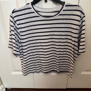 Universal Thread Navy and White Striped Tee